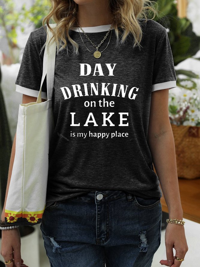 Day Drinking On The Lake Is My Happy Place T-Shirt