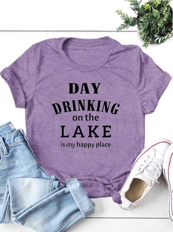 Day Drinking On The Lake Is My Happy Place Tee