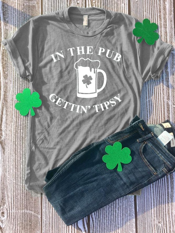 In the Pub Gettin' Tipsy St Patricks Day Drinking Tee