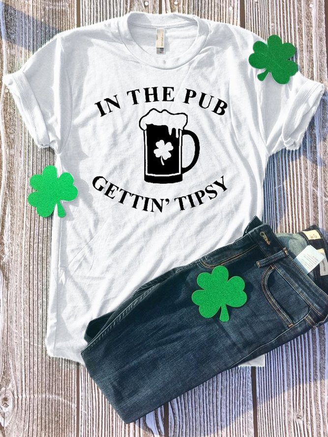 In the Pub Gettin' Tipsy St Patricks Day Drinking Tee