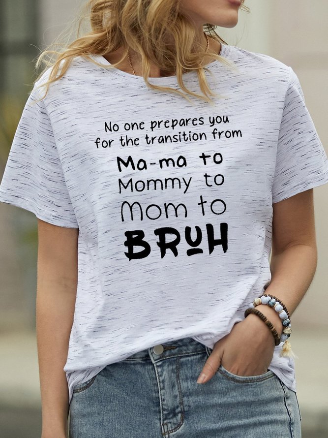 Mama To Mommy To Mom To Bruh Tee