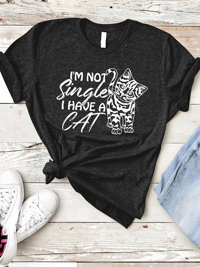 I'm Not Single I Have A Cat Graphic Tee