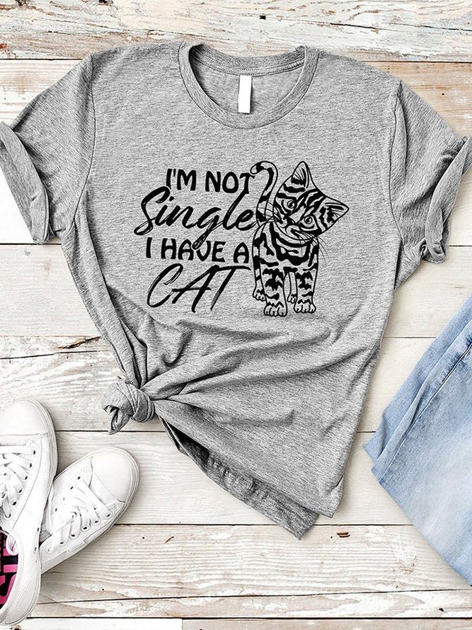 I'm Not Single I Have A Cat Graphic Tee