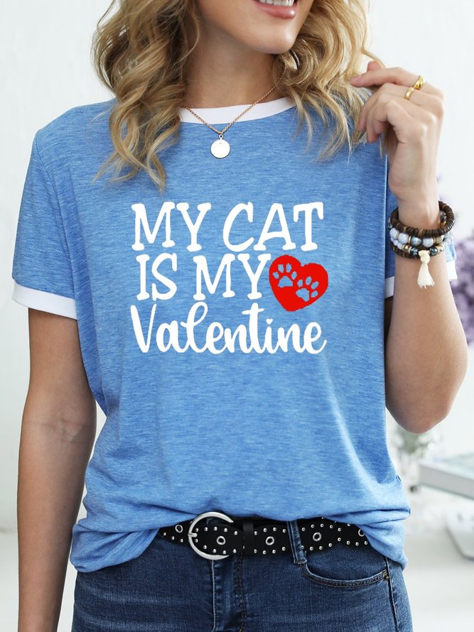 My Cat Is My Valentine Graphic Tee