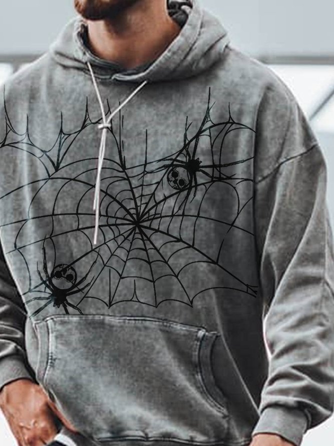 Gray Printed Casual Animal Sweatshirt