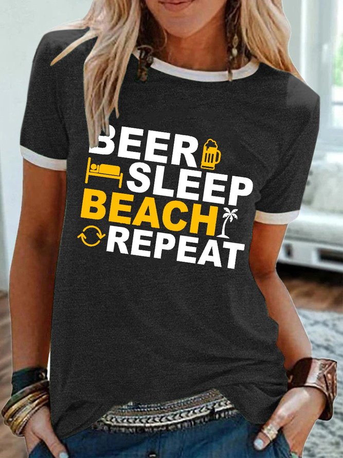 Beer Sleep Beach Repeat Graphic Tee