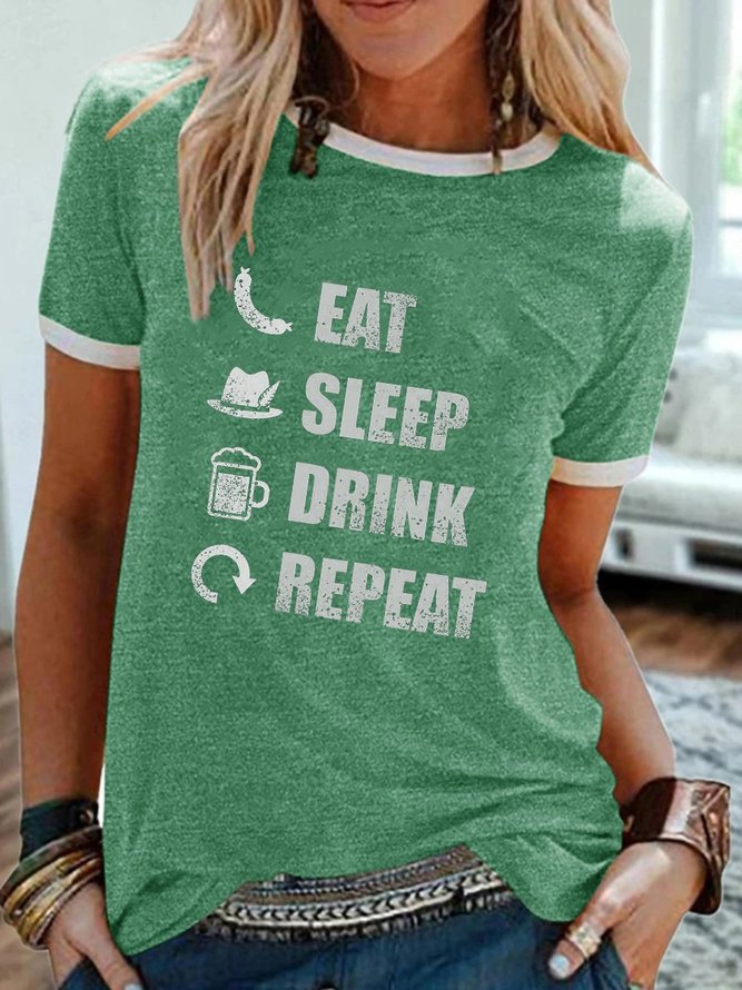 Eat Sleep Drink Repeat Graphic Tee | lilicloth