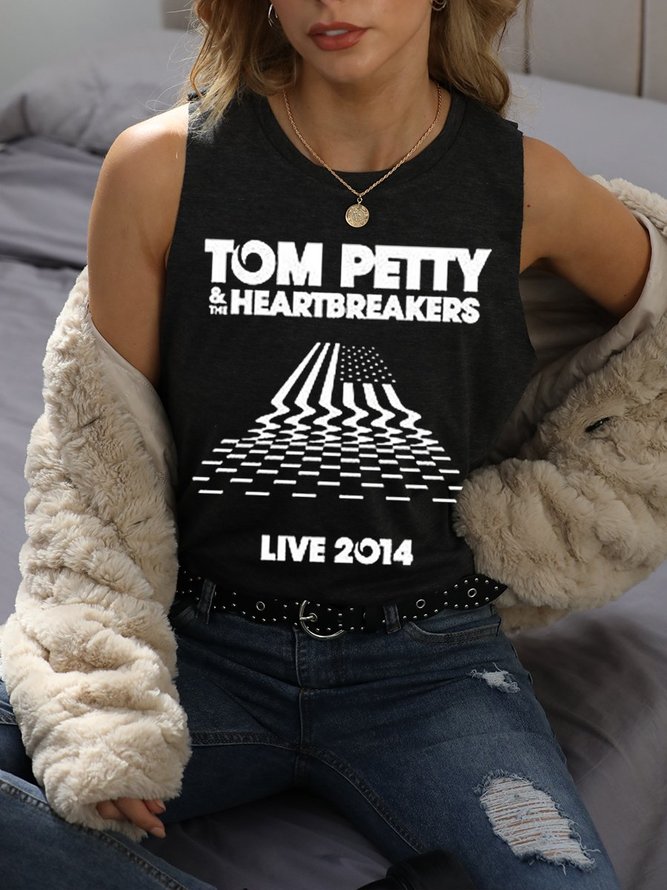 Tom Petty Heartbreakers Sleeveless Cotton-Blend Woman Tank