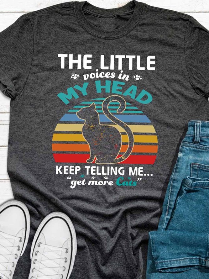 The Little Voices In My Head Keep Telling Me Get More Cats Women's T-shirt