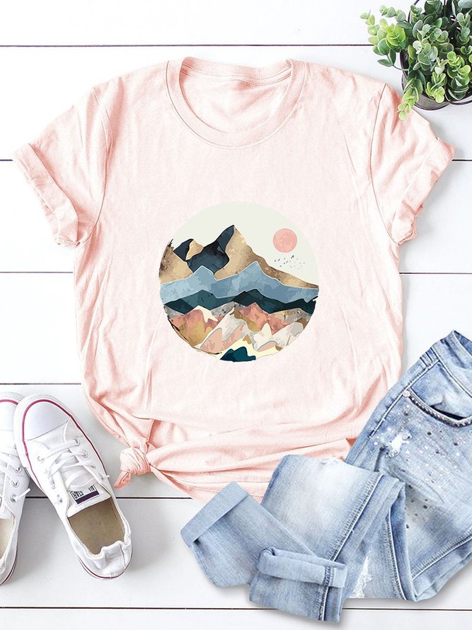 Rich Sunset And Sunrise Graphic Tee | lilicloth