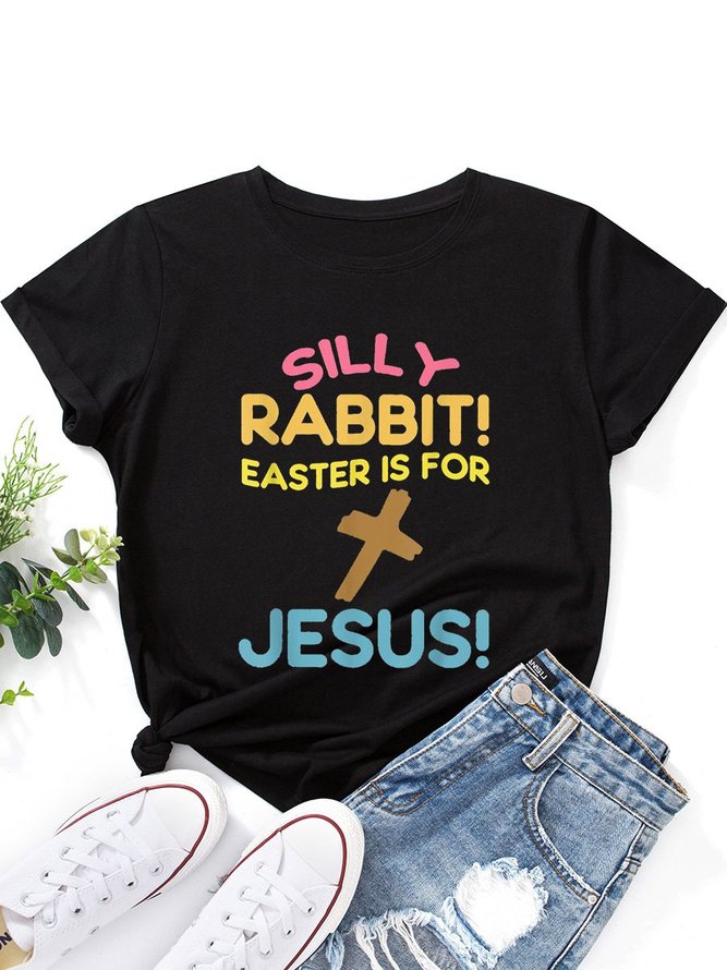 Silly Rabbit Easter Is For Jesus Graphic Tee | lilicloth