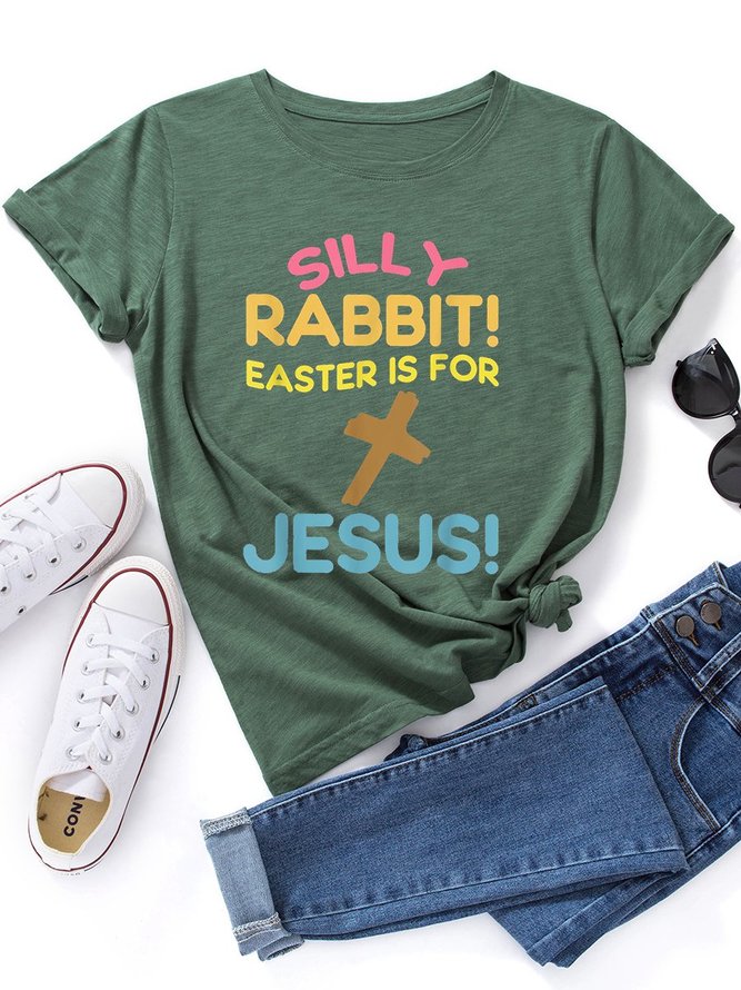 Silly Rabbit Easter Is For Jesus Graphic Tee Lilicloth