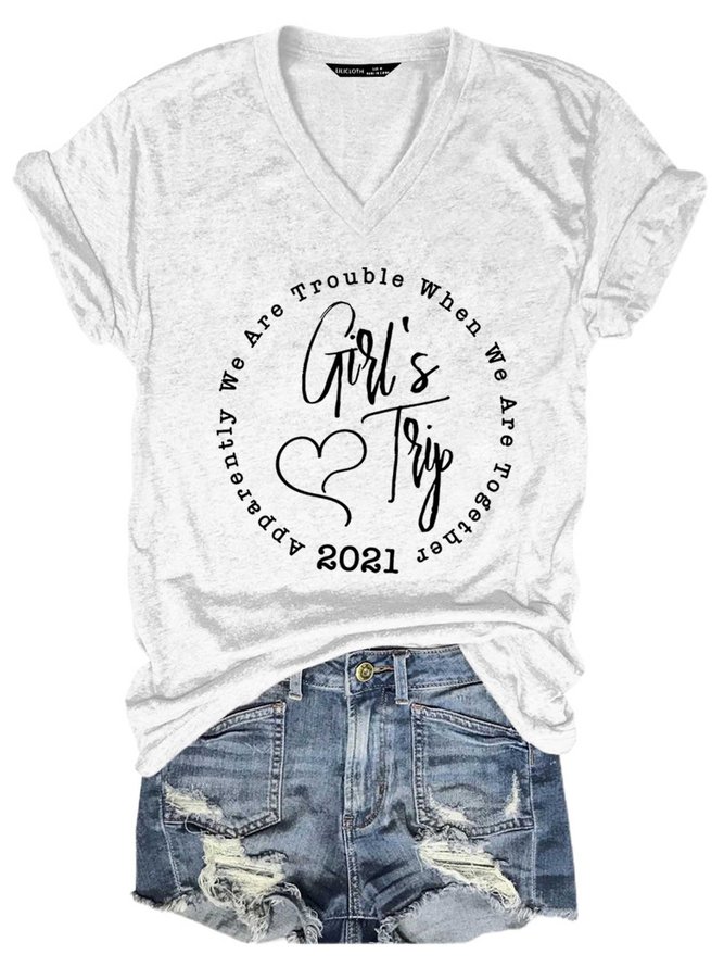 Girls Trip 2021 V-neck T-shirt