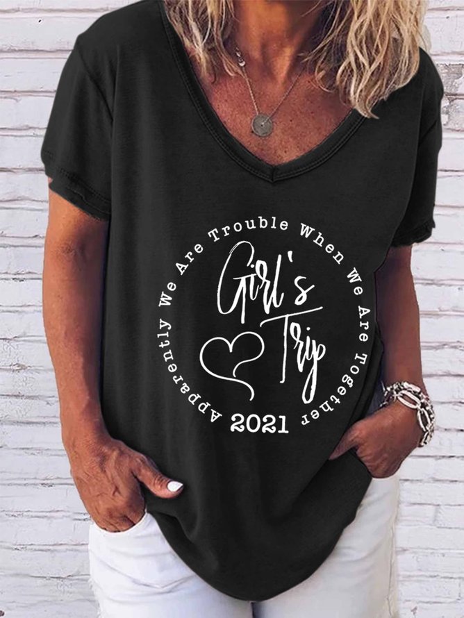 Girls Trip 2021 V-neck T-shirt