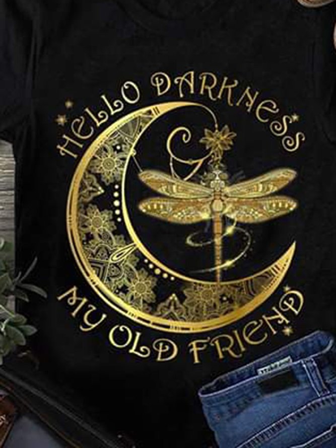 Dragonfly Hello Darkness My Old Friend Graphic Tee