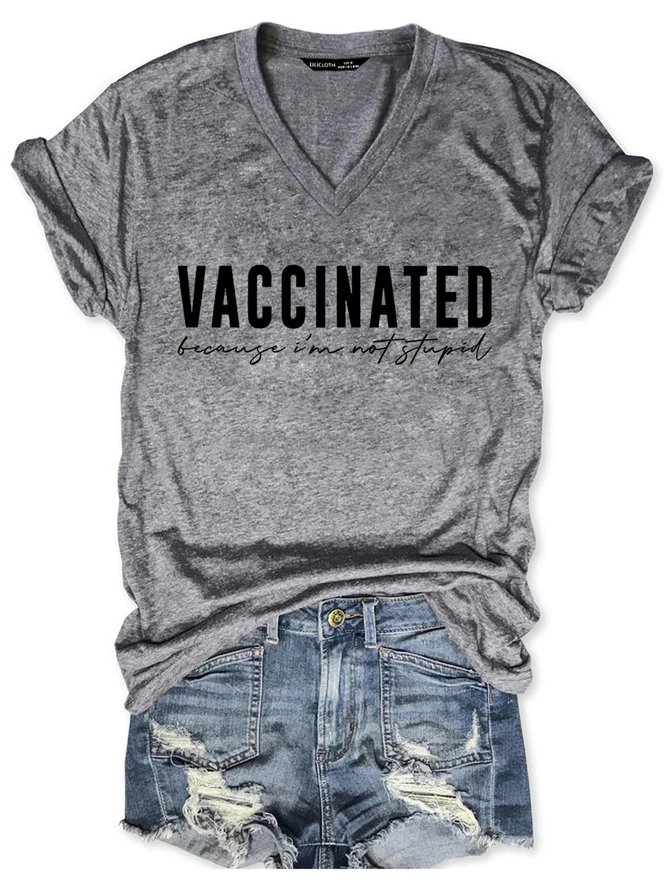 Vaccinated Because I'm Smart Women's V-neck T-shirt