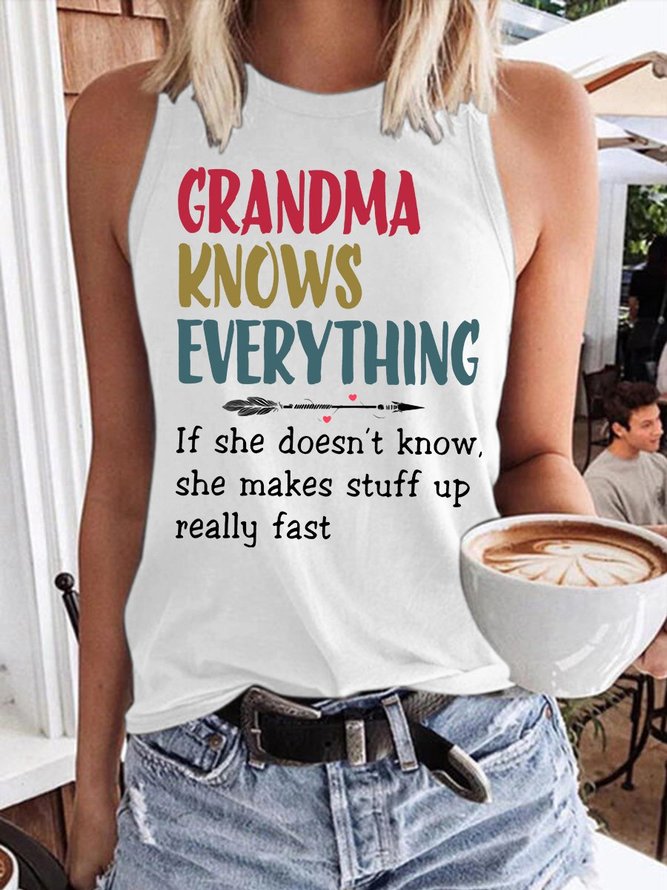 Grandma Knows Everything Women's Sleeveless Shirt