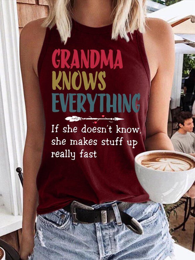 Grandma Knows Everything Women's Sleeveless Shirt