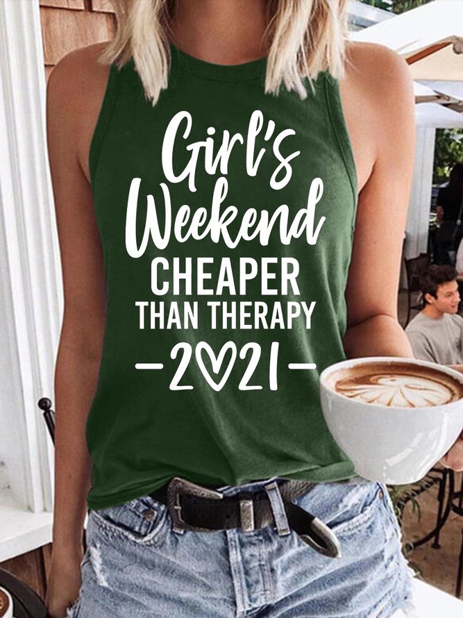 Girl's Weekend Cheaper Than Therapy Women's Sleeveless Shirt