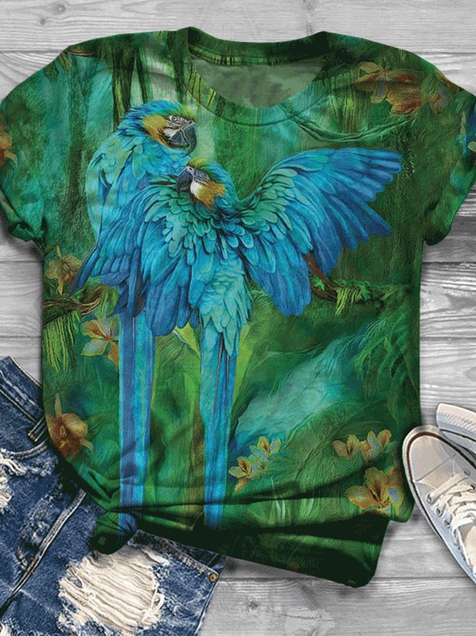 Parrot crew neck T-shirt