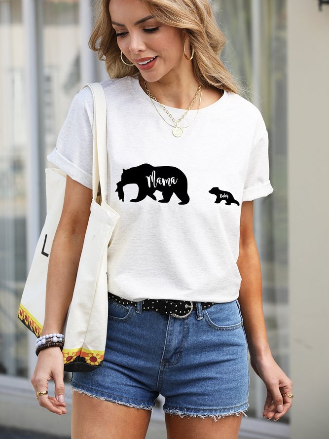 Mother's Day MamaBear Holding A Child Graphic Tee