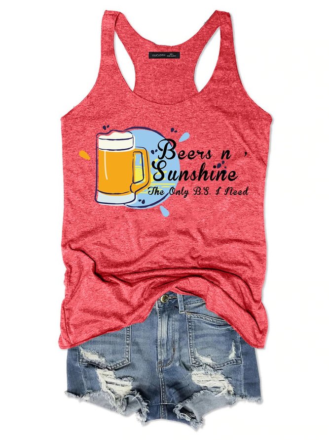 Beers And Sunshine Women's Sleeveless Shirt