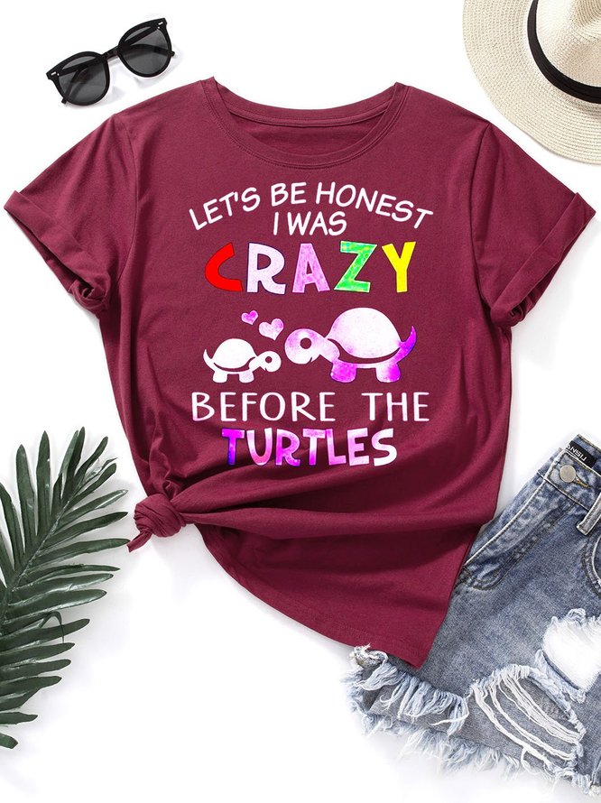 Let’s Be Honest I Was Crazy Before The Turtles Galaxy Turtles Hearts Shirt