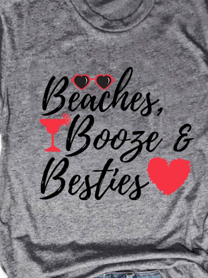 Womens Beaches Booze & Besties Weekend Tee