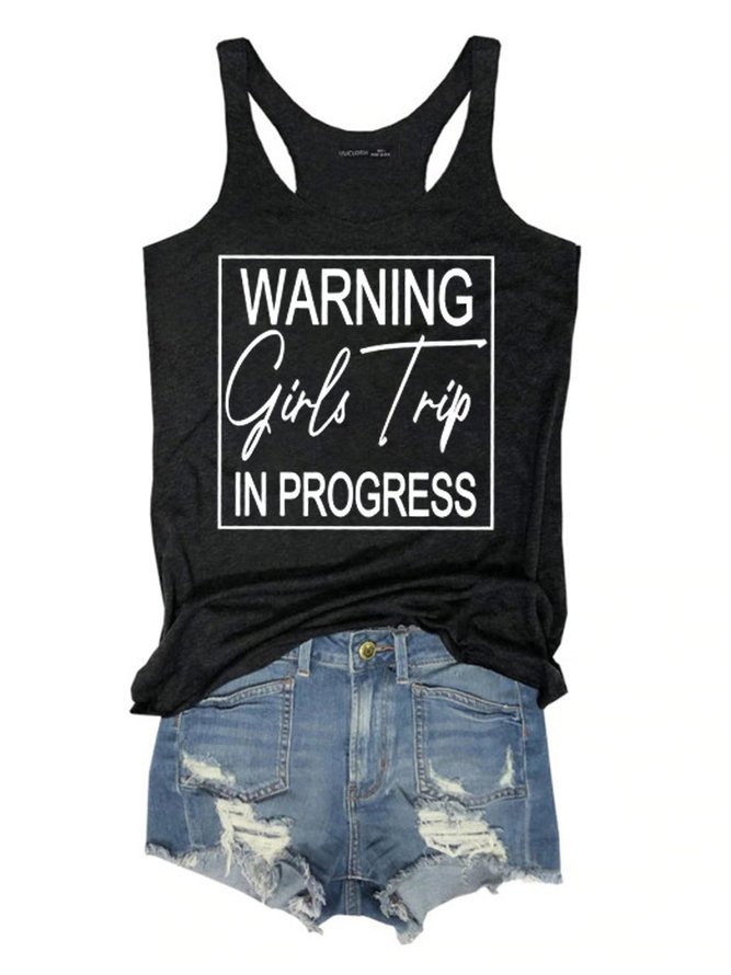 Warning Girls Trip In Progress Women's Sleeveless Shirt