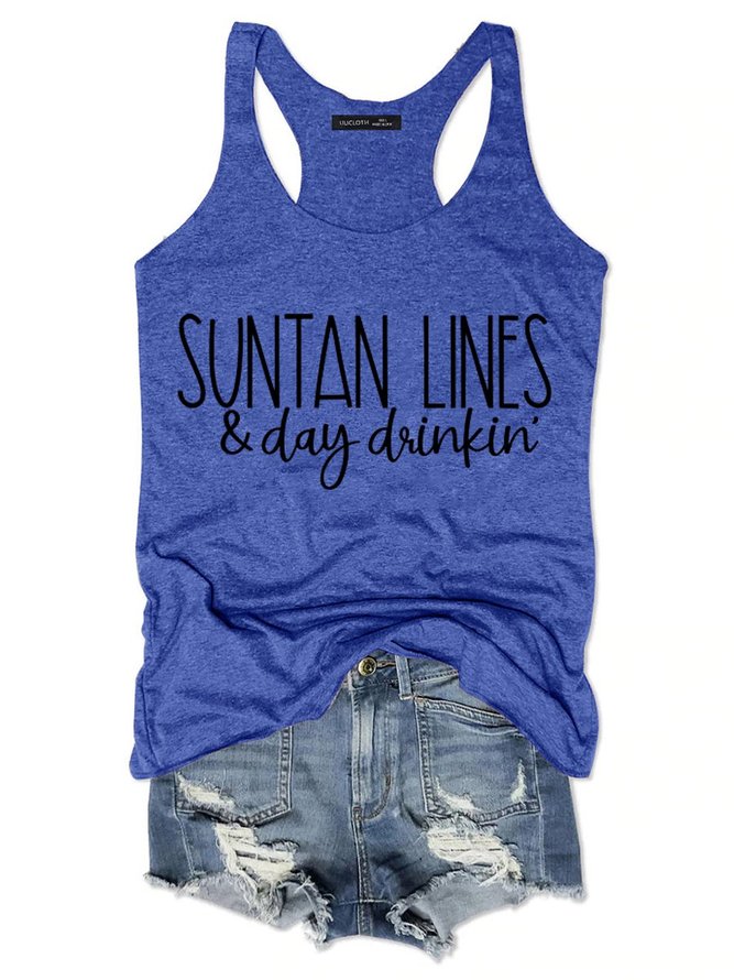 Suntan Lines And Day Drinkin Women's Sleeveless Shirt