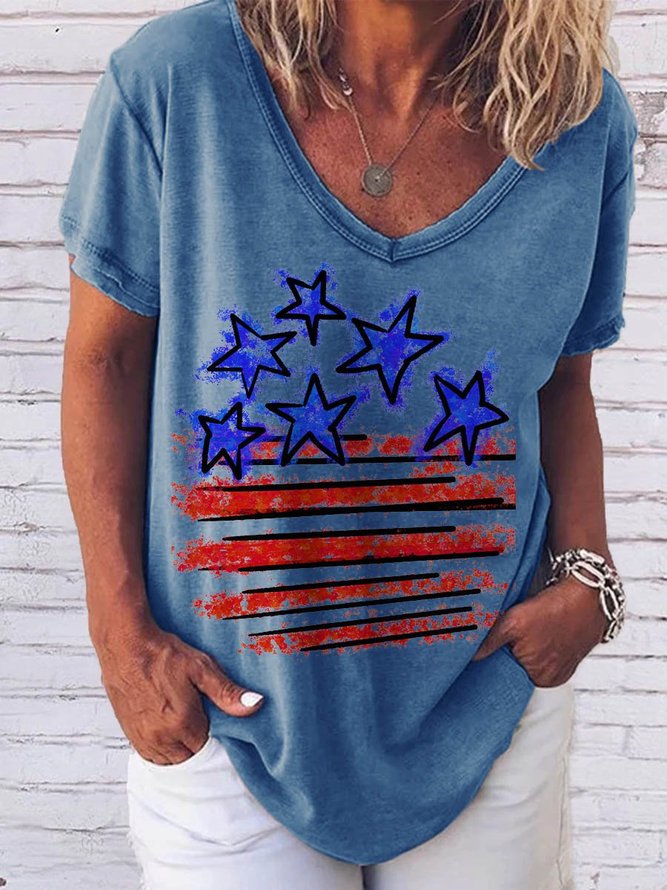 Memorial Day Stars & Stripes Graphic Short Sleeve Tee