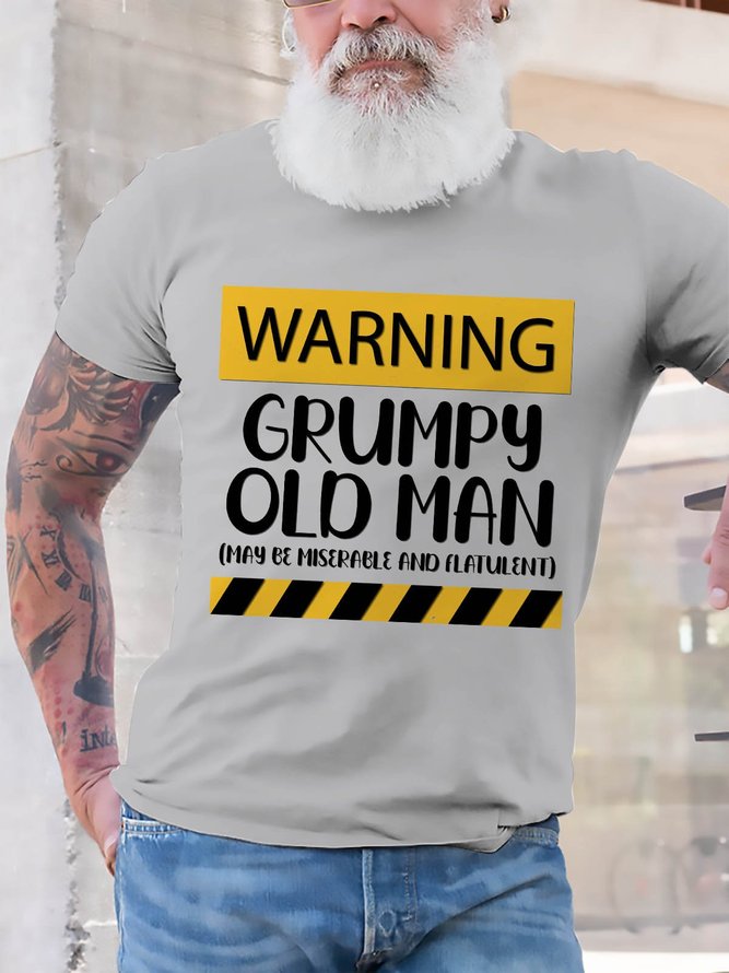 Warning Grumpy Old Man Graphic Tee