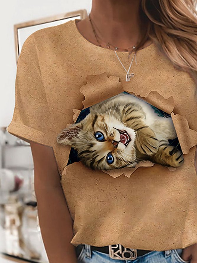 3D Cat Women Tshirt