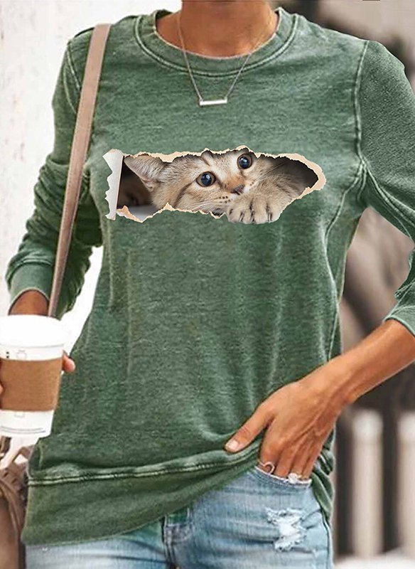 Cat 3D Printed Women shirt | lilicloth