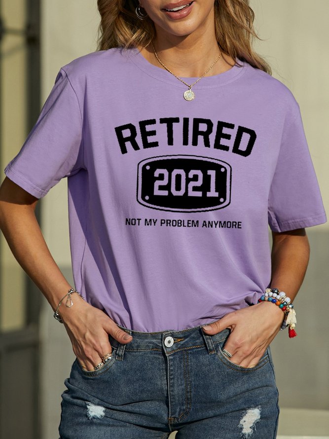 Funny Retired Women’s Casual Short Sleeve Shift Top