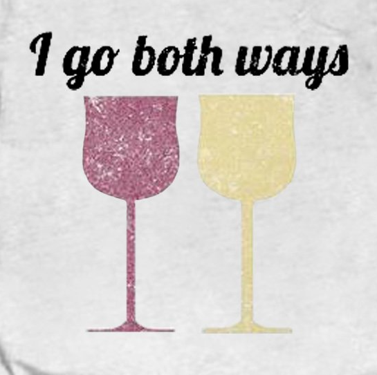 I Go Both Ways Wine Drinker Women's Casual Shift Tops