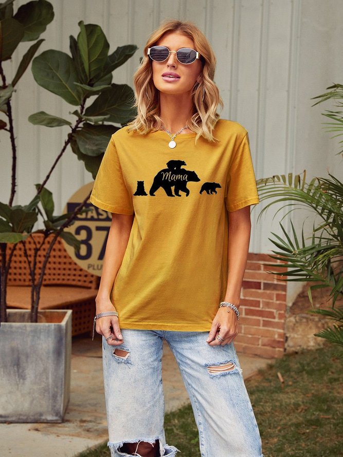 Mother's Day MamaBear Crew Neck Graphic Tee