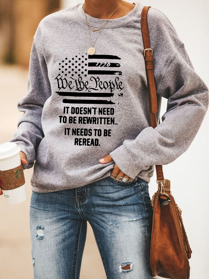 It Doesn't Need To Be Rewritten Women’s Casual Long Sleeve Sweatshirt