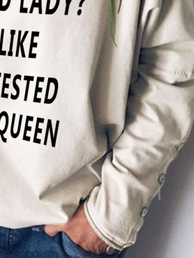 Sweet Old Lady More Like Battle Tested Warrior Queen Long Sleeve Casual Tops