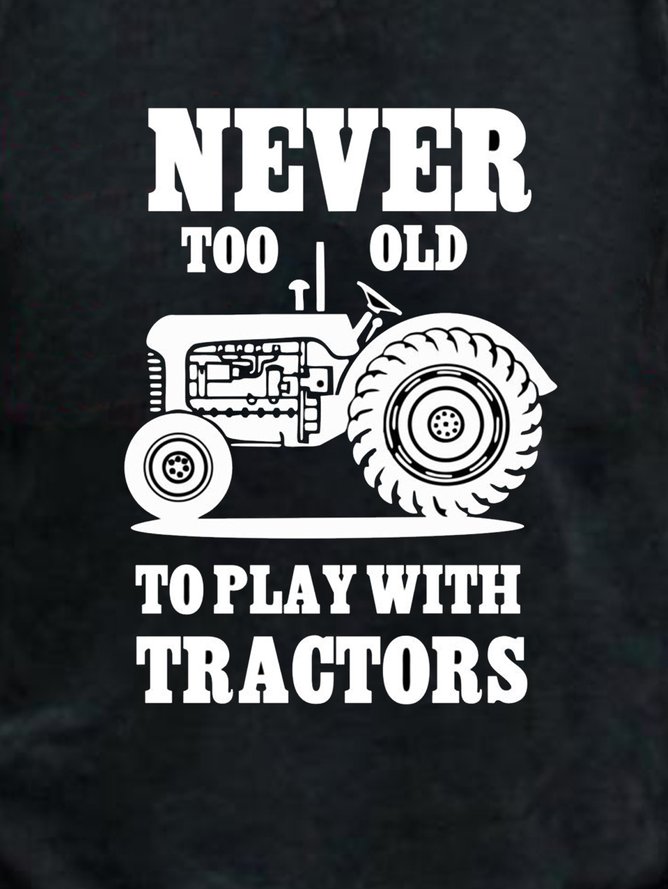 Never Too Old To Play With Tractors  Men's pullover long-sleeved sweater