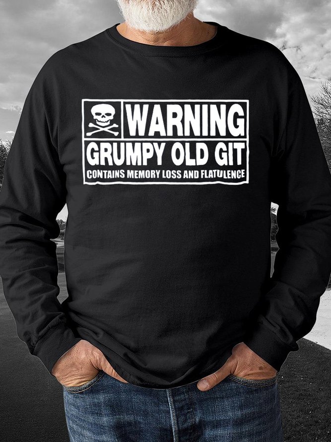 WARNING, GRUMPY OLD GIT Casual Sweatshirt