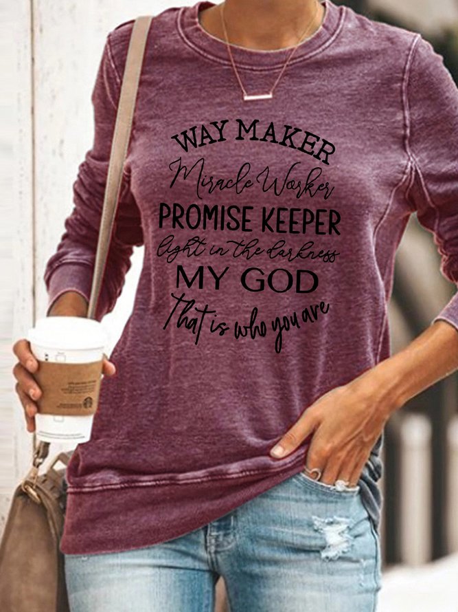Way Maker Miracle Worker Promise Keeper Sweatshirts