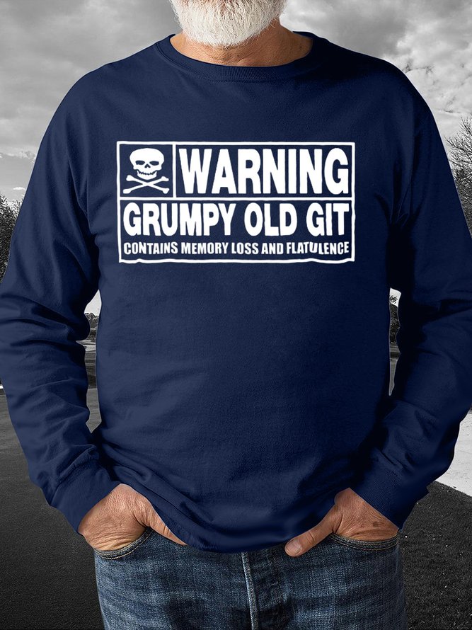 WARNING, GRUMPY OLD GIT Casual Sweatshirt