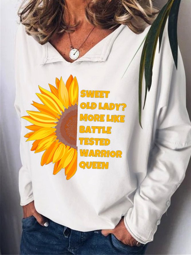 Funny Sweet Old Lady More Like Battle-Tested Warrior Queen Sweatshirts