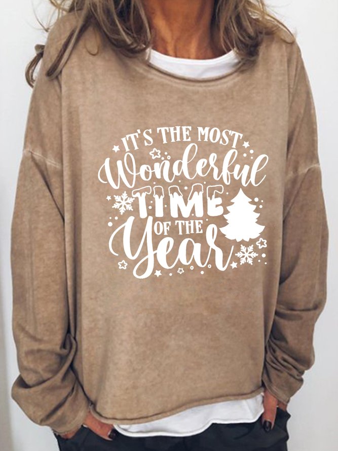 It'S The Most Wonderful Time Of The Year Casual Cotton Blends Sweatshirts
