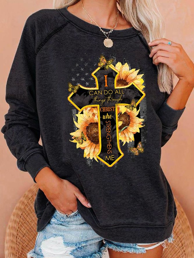 I Can Do All Things Through Christ Who Strengthens Me Casual Sweatshirt