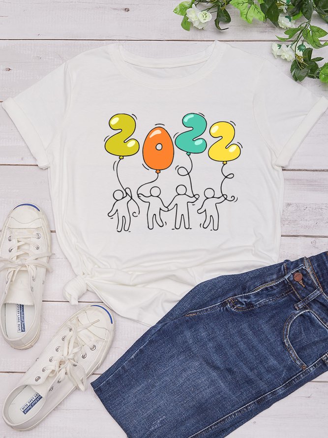 2022 Cotton Blends Casual T-shirt