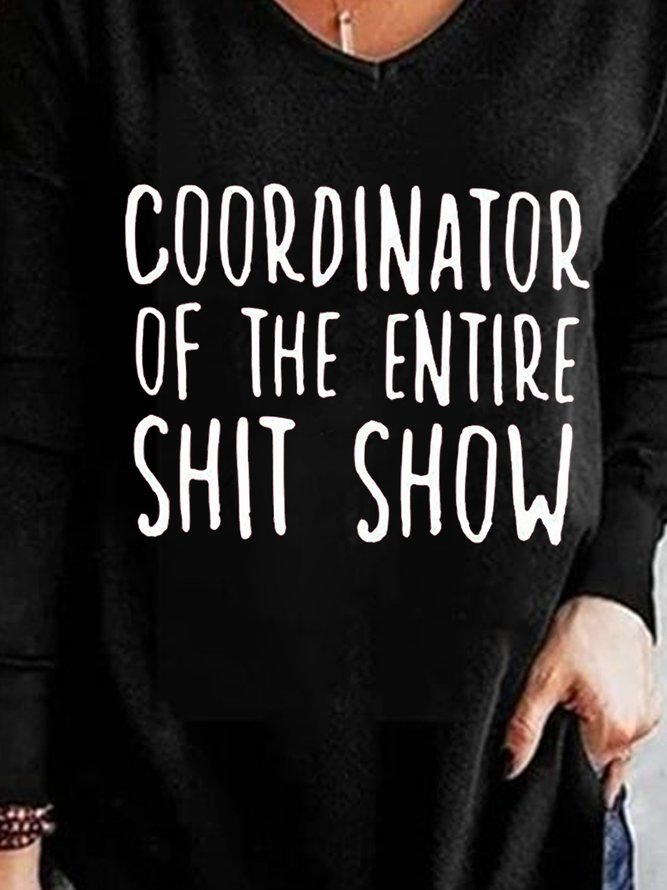 Coordinator Of The Entire Shit Show Casaul  Tops
