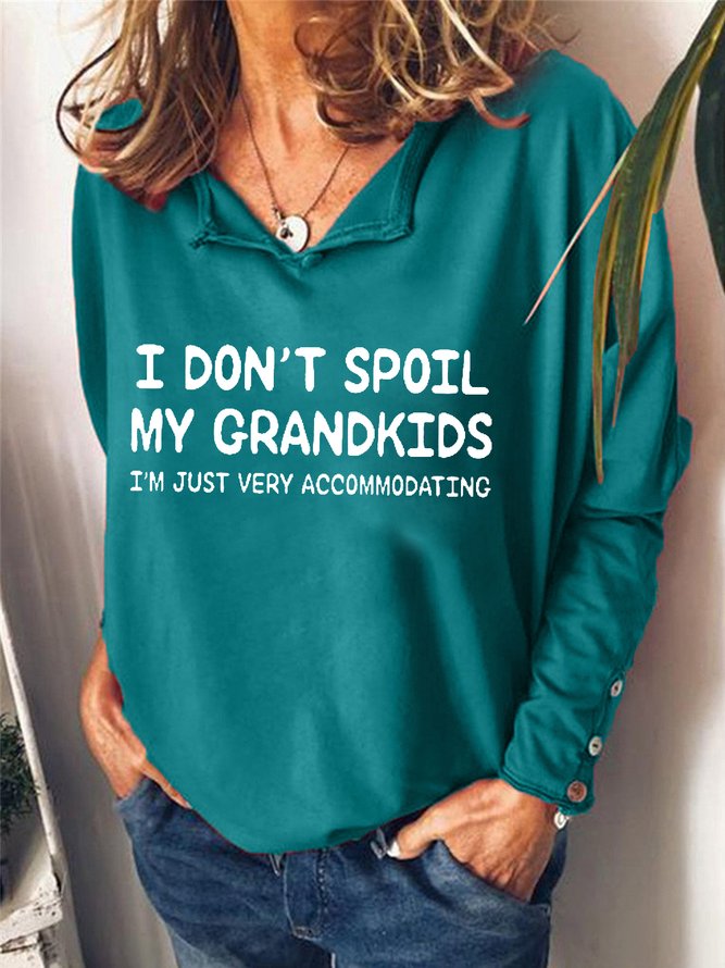 I Don't Spoil My Grandkids Women's Lapel Sweatshirts