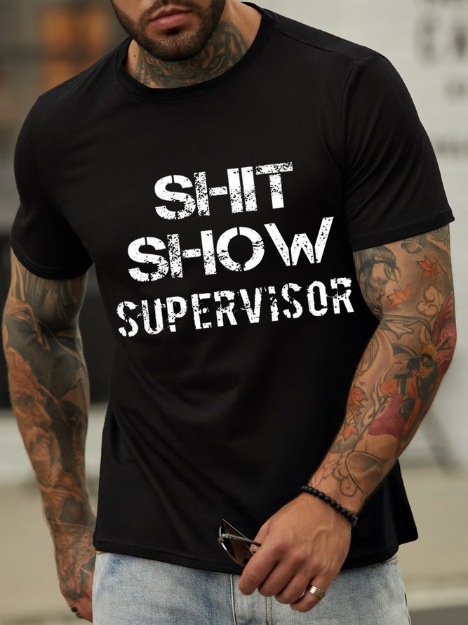 Men's Shit Show Supervisor Short Sleeve Crew Neck T-shirt